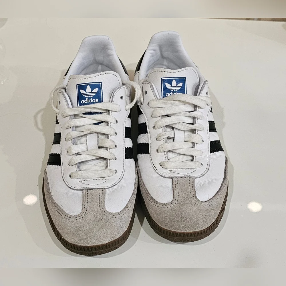 Adidas Samba White and Black Shoes - Picture 2 of 4
